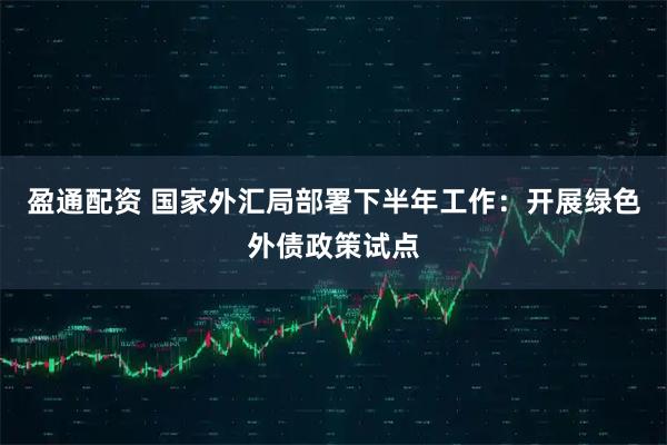 盈通配资 国家外汇局部署下半年工作：开展绿色外债政策试点
