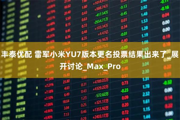 丰泰优配 雷军小米YU7版本更名投票结果出来了_展开讨论_Max_Pro